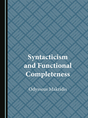 cover image of Syntacticism and Functional Completeness